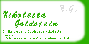 nikoletta goldstein business card